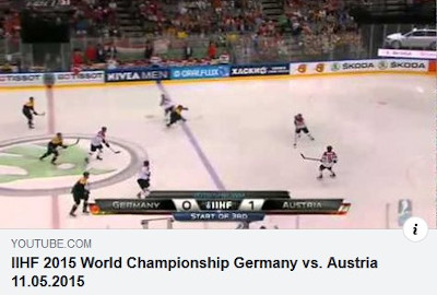 Youtube Link IIHF Eishockey WM 2015 in Tschechien Germany - Austria